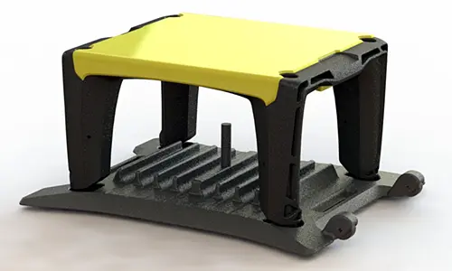 Early-stage SLS rapid prototyping of the PlyoTower jump training equipment | NW Rapid Mfg.