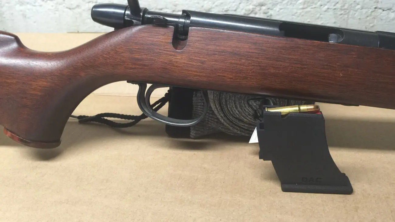 Custom SLS 3D printed firearm replacement parts showcasing a durable stock and magazine. | NW Rapid Manufacturing