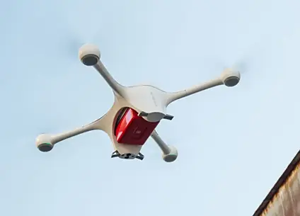 Matternet commercial delivery drone built with lightweight SLS 3D printing technology. | NW Rapid Manufacturing SLS 3D printing solutions