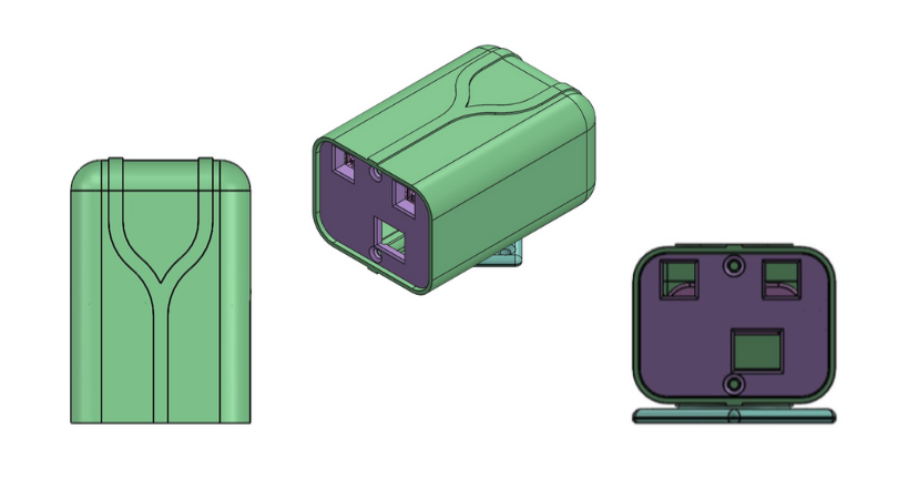 The design for the electrical housing unit.